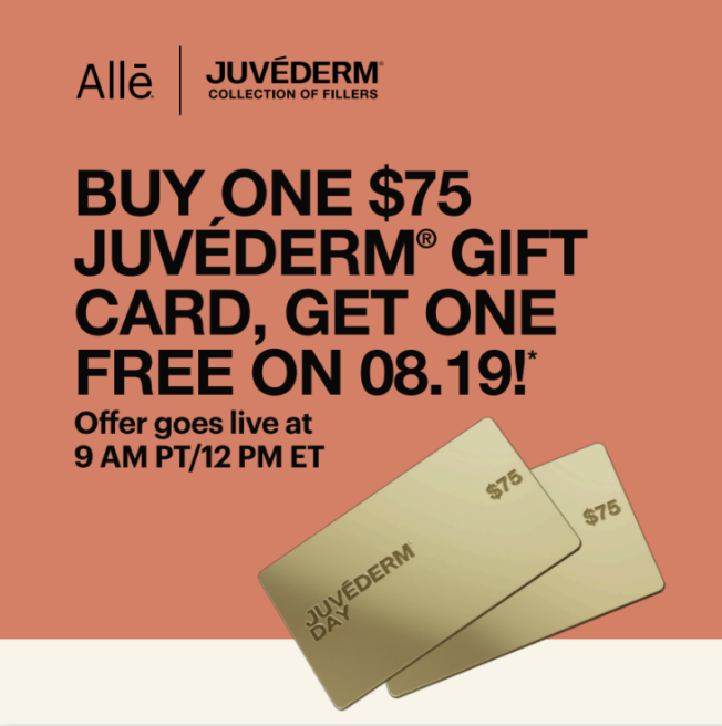 Juvederm Day gift card offer